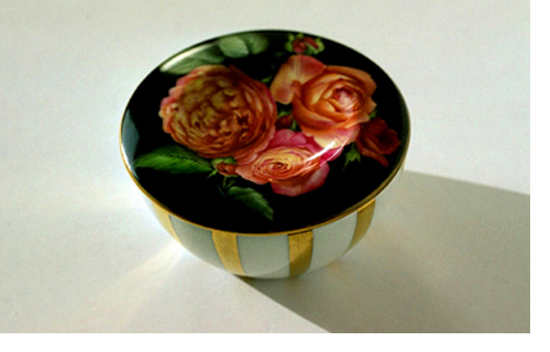 rose, black, gold